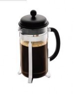 Caffeteria French press coffee maker with plastic lid, 8 cup, 1.0 l