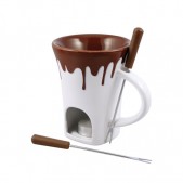 Nostalgia 4 Piece Chocolate Fondue Mug  Set